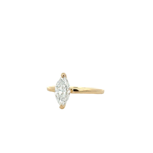 florence marquise solitaire ring - grown diamond