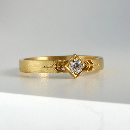 valle ring band - natural diamond