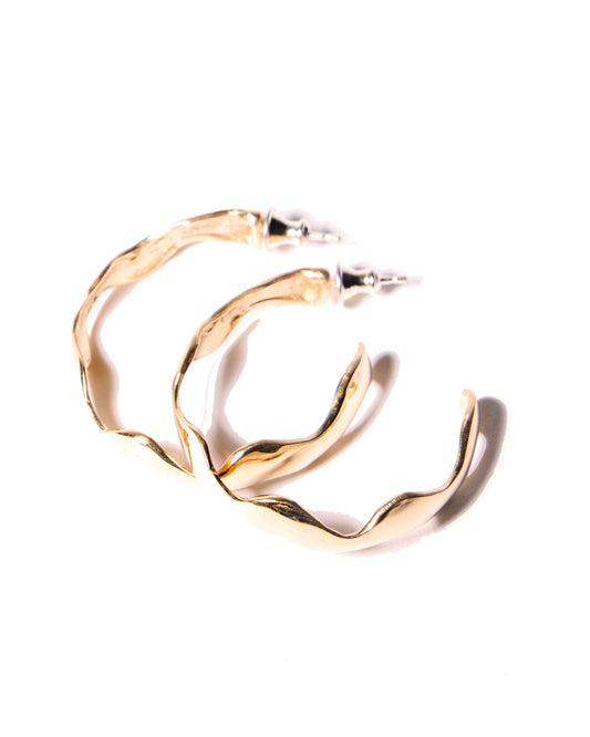 wavy hoop earrings