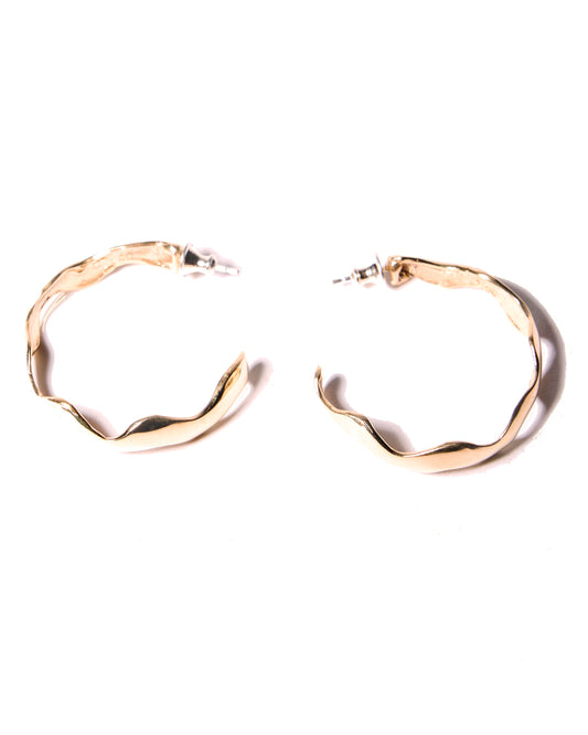 wavy hoop earrings