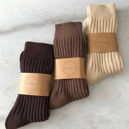 billy bamboo / ribbed cotton high socks