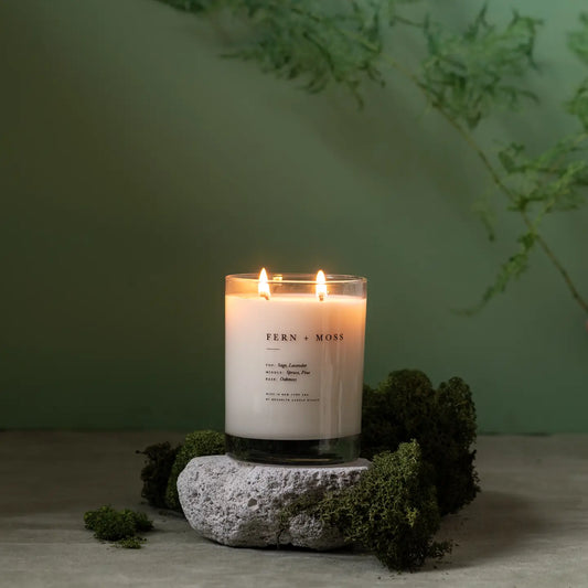 brooklyn candle studio / classic double wick candle - fern + moss