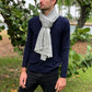 handloom cashmere scarf - gray