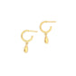 dangling teardrop post hoop earrings