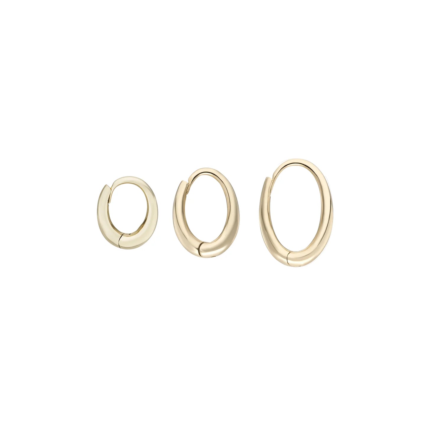 métier / dodu oval chunky clicker hoop earring - single