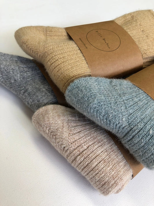 billy bamboo / neutral iceland wool socks