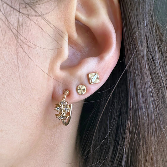 itero stud earrings - natural diamond