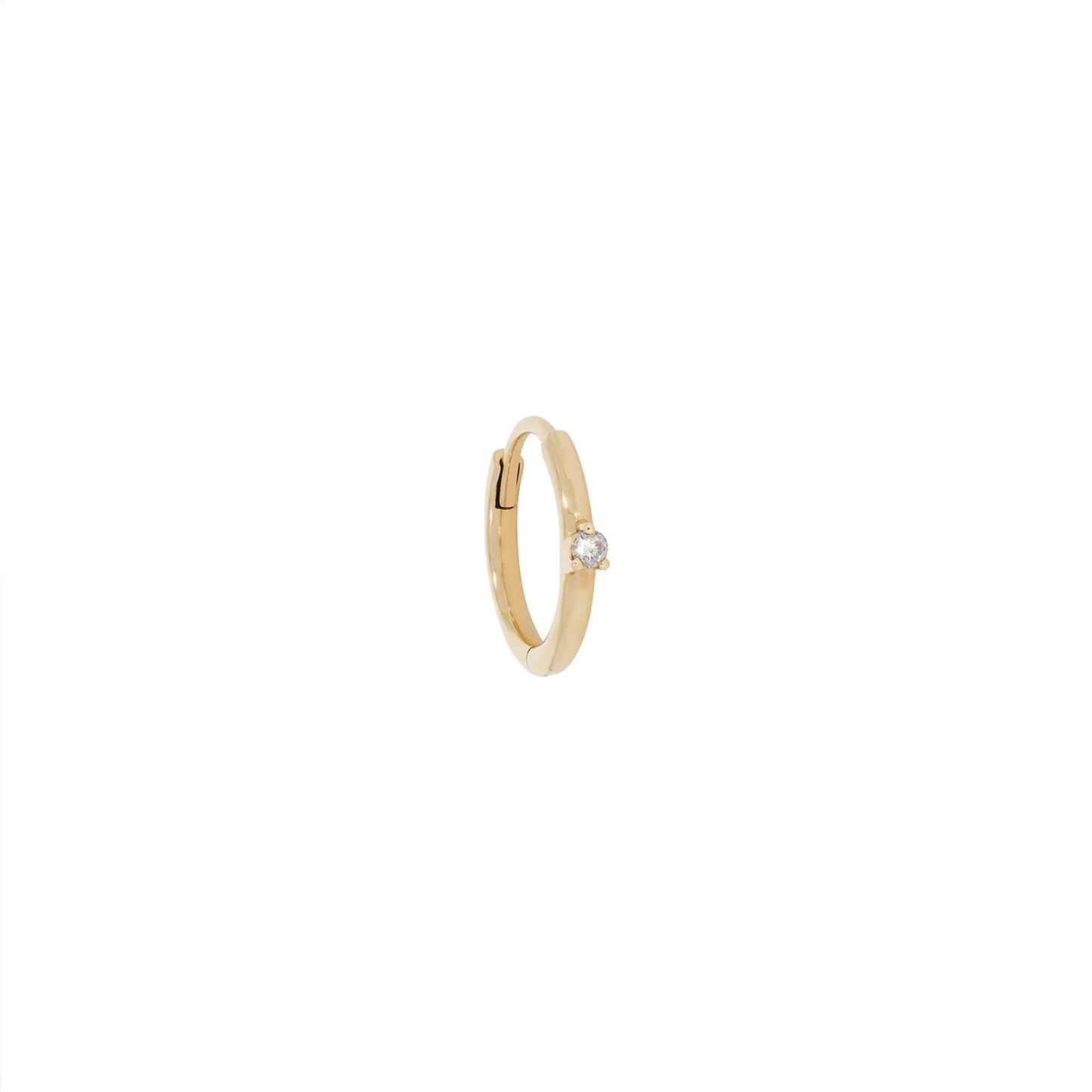 métier / three claw gemstone clicker hoop earring - single