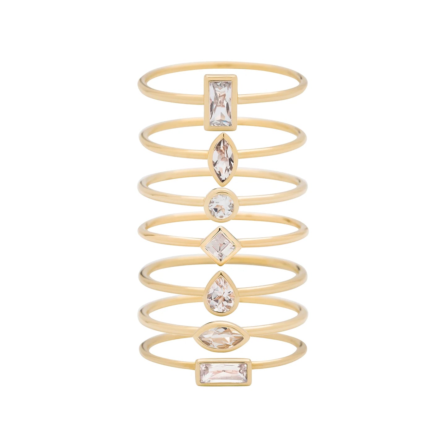 métier / morganite stacking ring