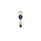 métier / double gemstone plaque charm - single