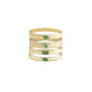 métier / emerald flat stacking ring band