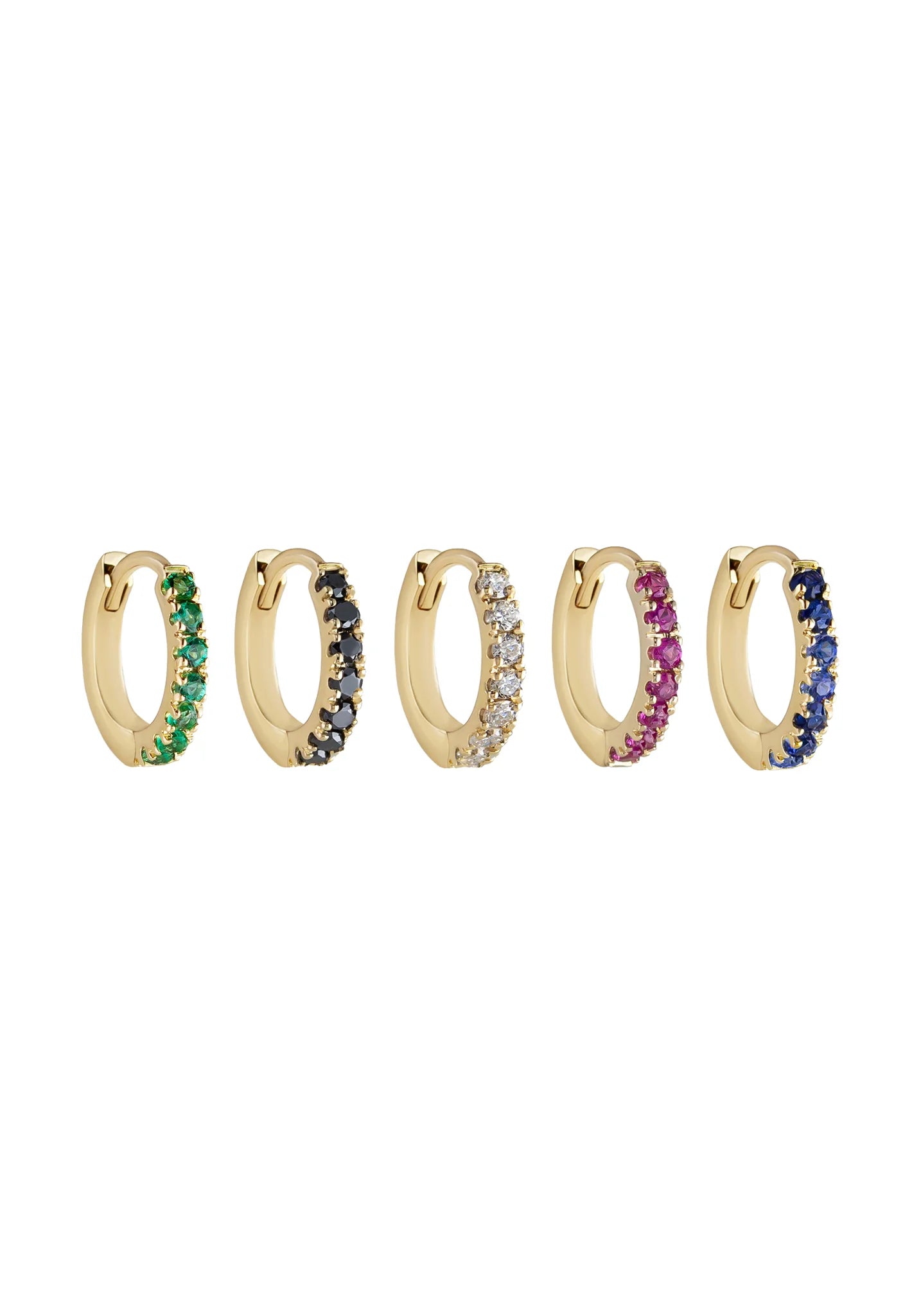 métier / original pavé gemstone clicker hoop earring - single