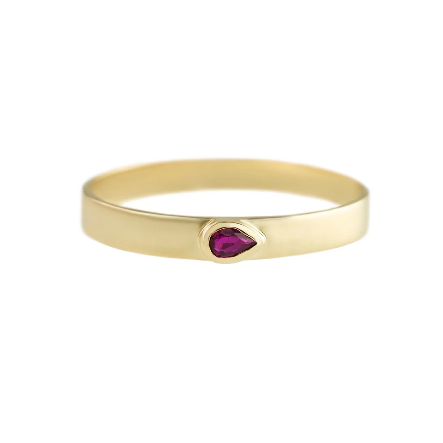 métier / ruby flat stacking ring band