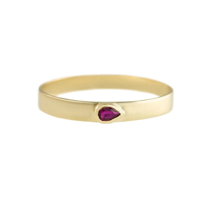 métier / ruby flat stacking ring band