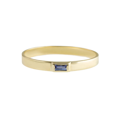 métier / tanzanite flat stacking ring band