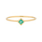 métier / emerald stacking ring