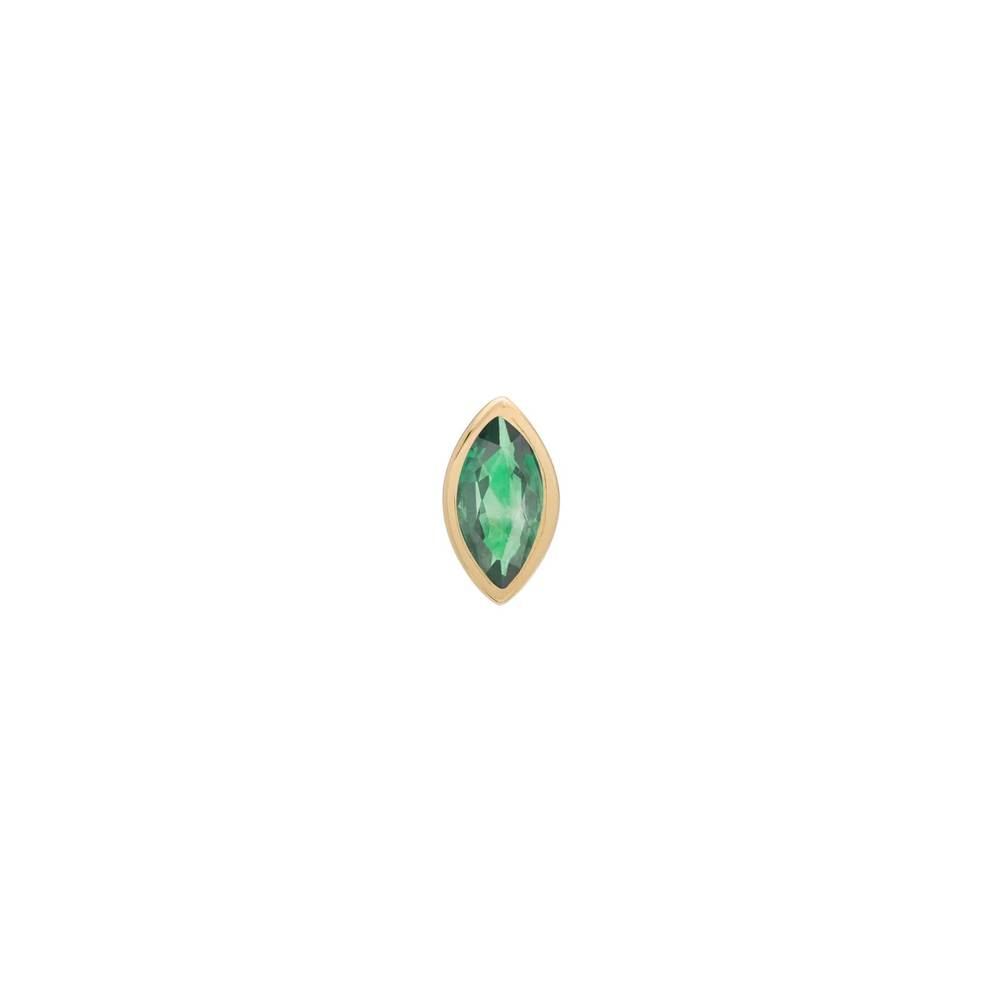 métier / bezel-set marquise gemstone stud earring - single