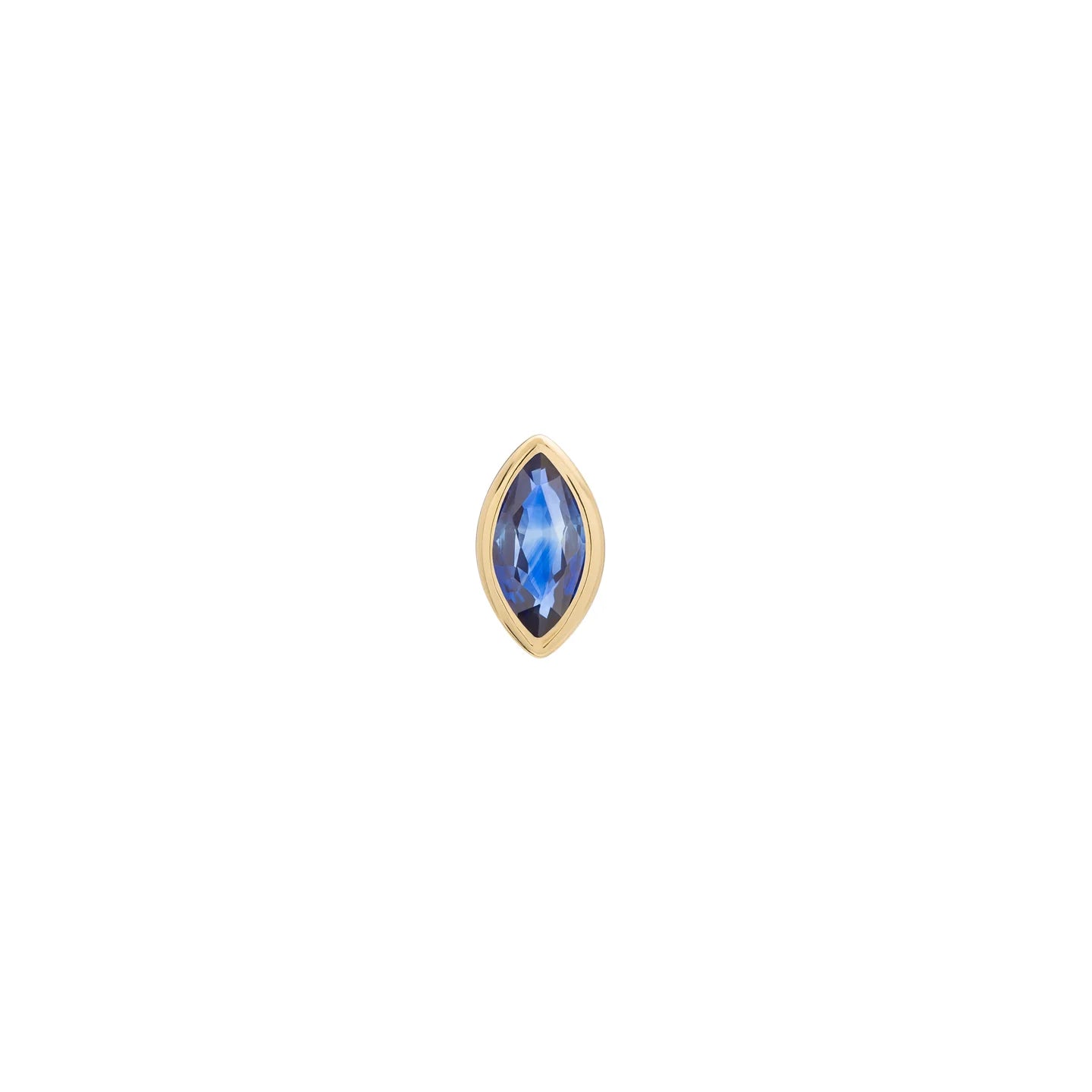 métier / bezel-set marquise gemstone stud earring - single