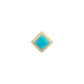 métier / bezel-set princess gemstone stud earring - single