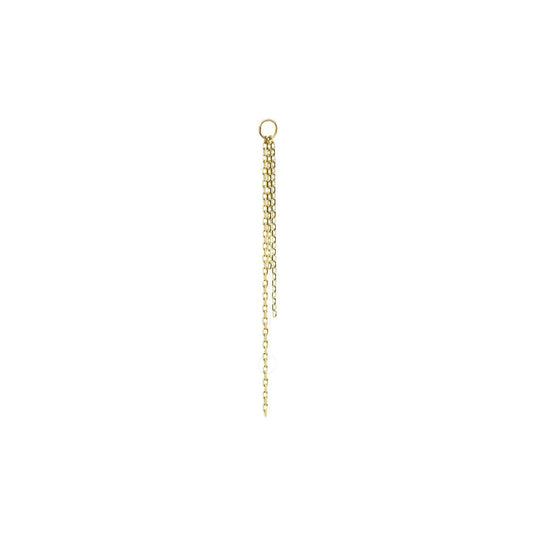 métier / gold chain plaque charm - single