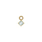 métier / princess cut gemstone plaque charm - single