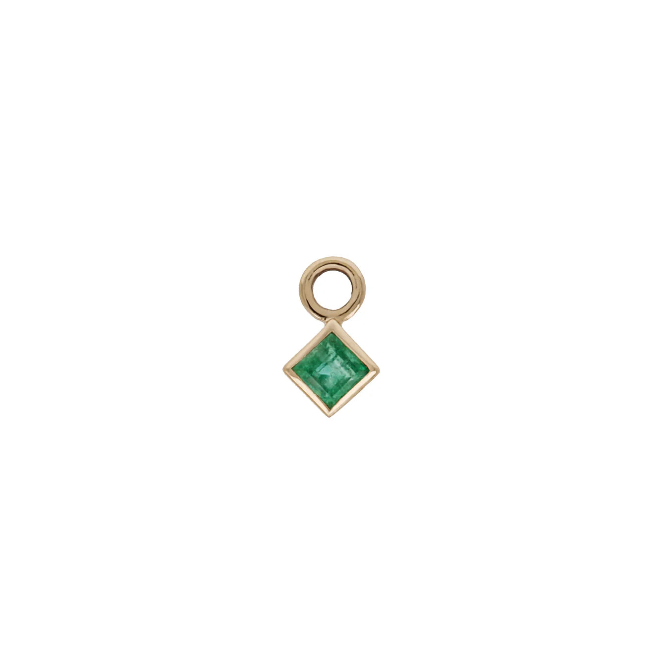 métier / princess cut gemstone plaque charm - single