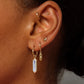 métier / gemstone az tri stud earring - single