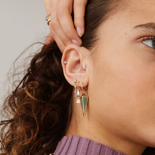 métier / dala details lantern drop stud earring - single