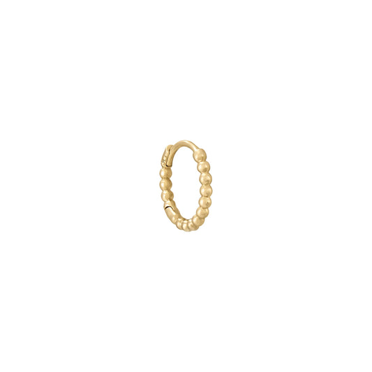 métier / beaded clicker hoop earring - single