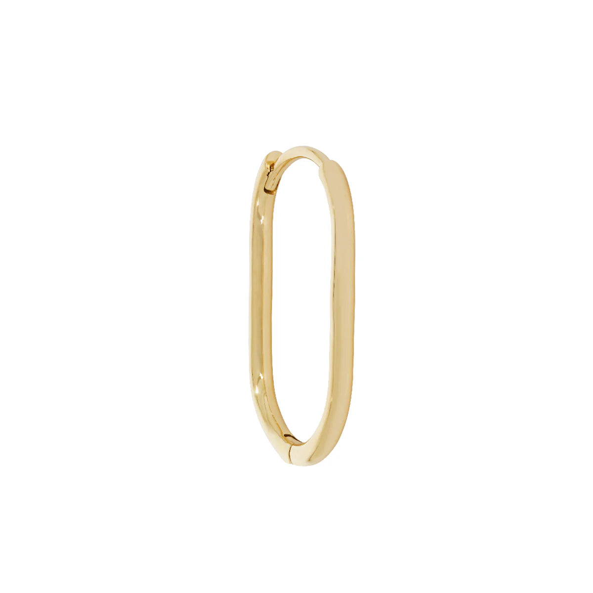 métier / oval clicker hoop earring - single