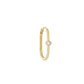 métier / reverse-set princess diamond oval clicker hoop earring - single