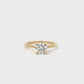 vera round solitaire ring - grown diamond