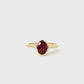 amara ring - oval - rhodolite garnet