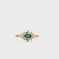 emerald & diamond eye ring