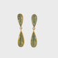 aquamarine double teardrop earrings