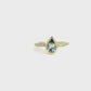 solitaire pear ring - montana sapphire