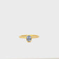 faceted rounded rectangle light blue sapphire ring