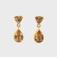 faceted morganite trillion + teardrop earrings