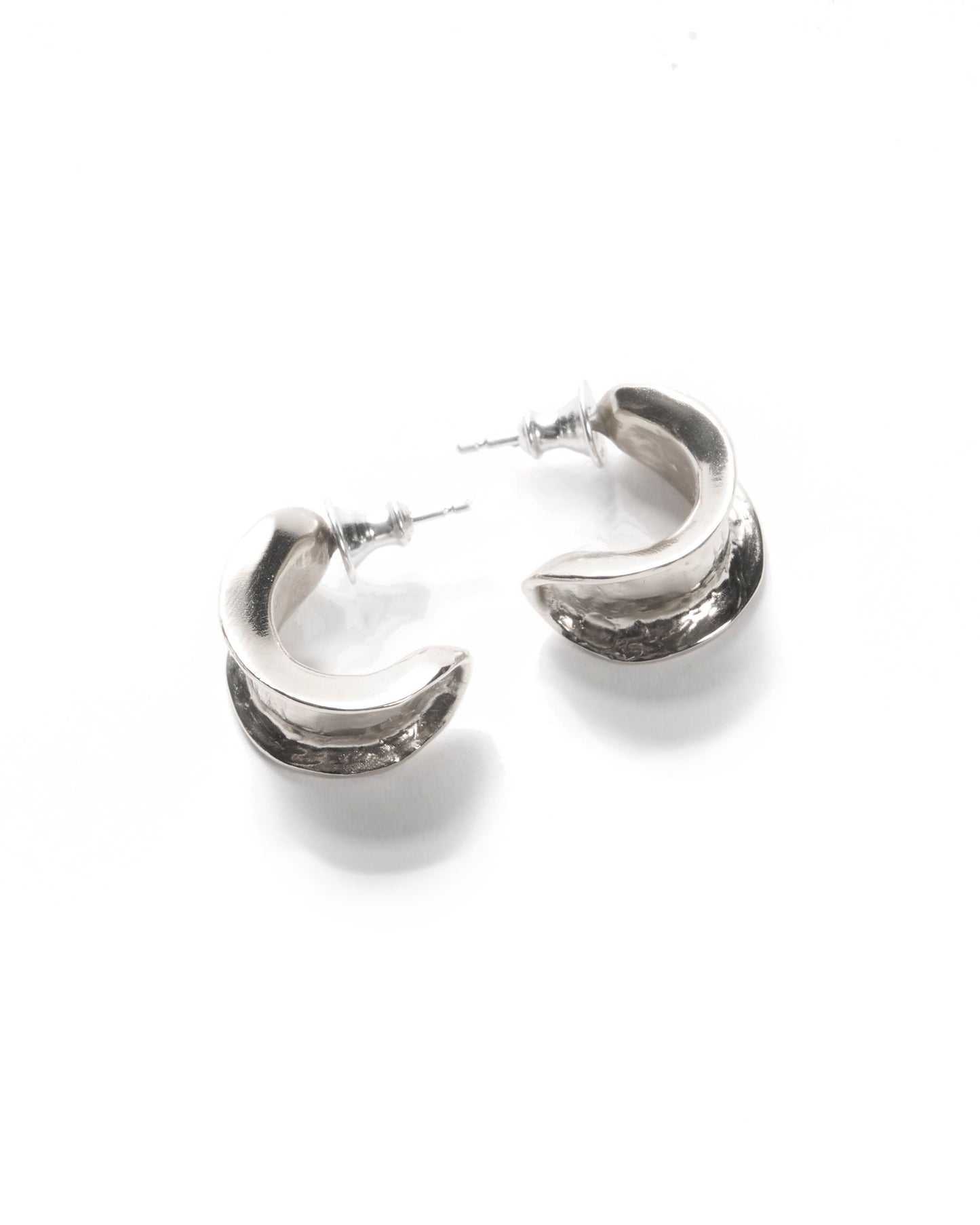 small arc hoop earrings