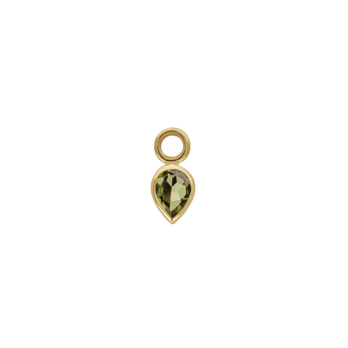 métier / pear cut gemstone plaque charm - single