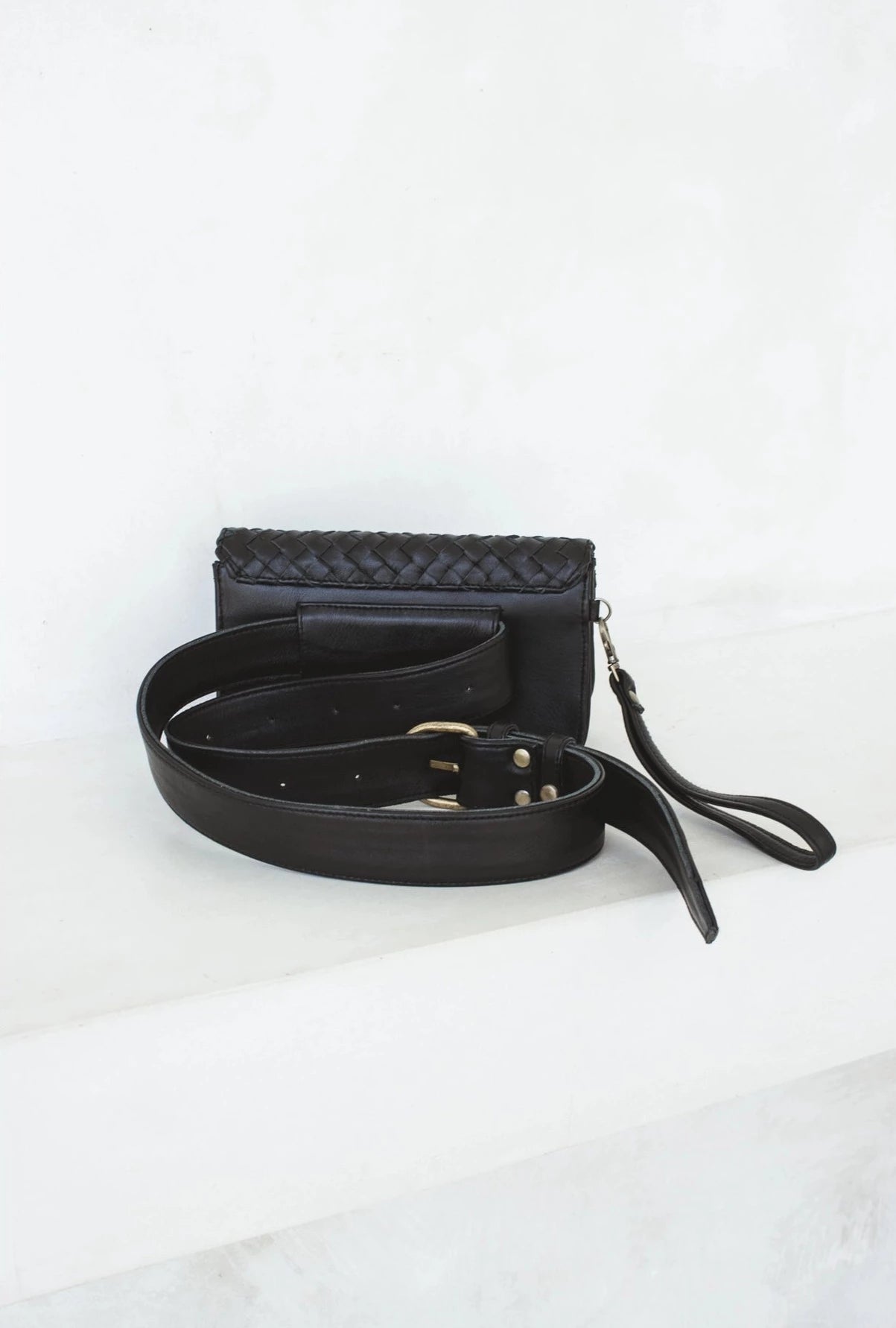 MANDRN | The Carry - Black Woven Leather Strap