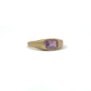 silky purple sapphire signet ring