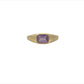 silky purple sapphire signet ring