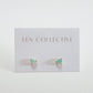 prong stud earrings - opal