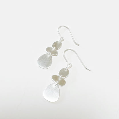 triple organic shape earrings