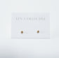 tiny claw-set stud earrings - cz