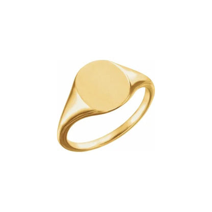 oval signet ring - 10k