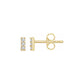 grown diamond bar stud earrings