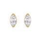 marquise prong stud earrings - grown diamond