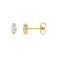 marquise prong stud earrings - grown diamond